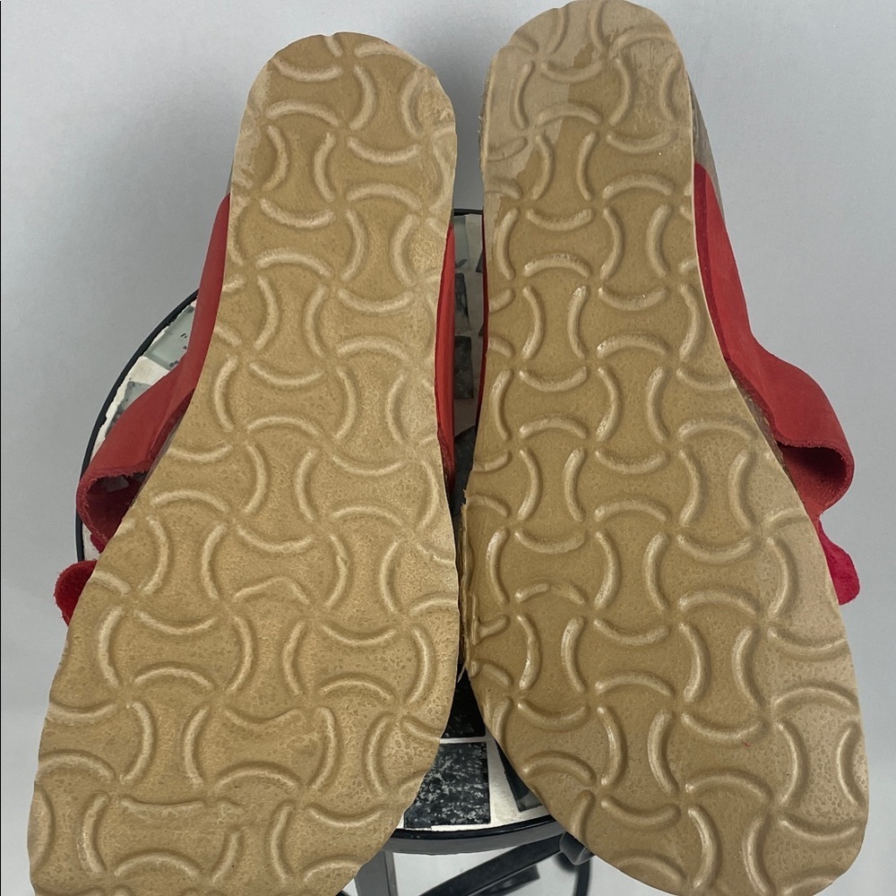 Lorenzo Red Floral Women's Sandals size 6 - Picture 4 of 4